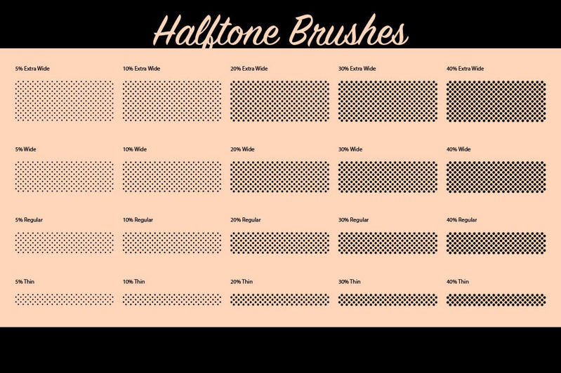 Halftone pattern AI brush