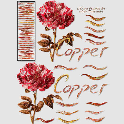 Digital painting art copper color AI brush