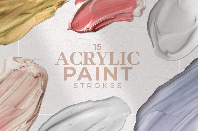 Soft acrylic paint PNG background