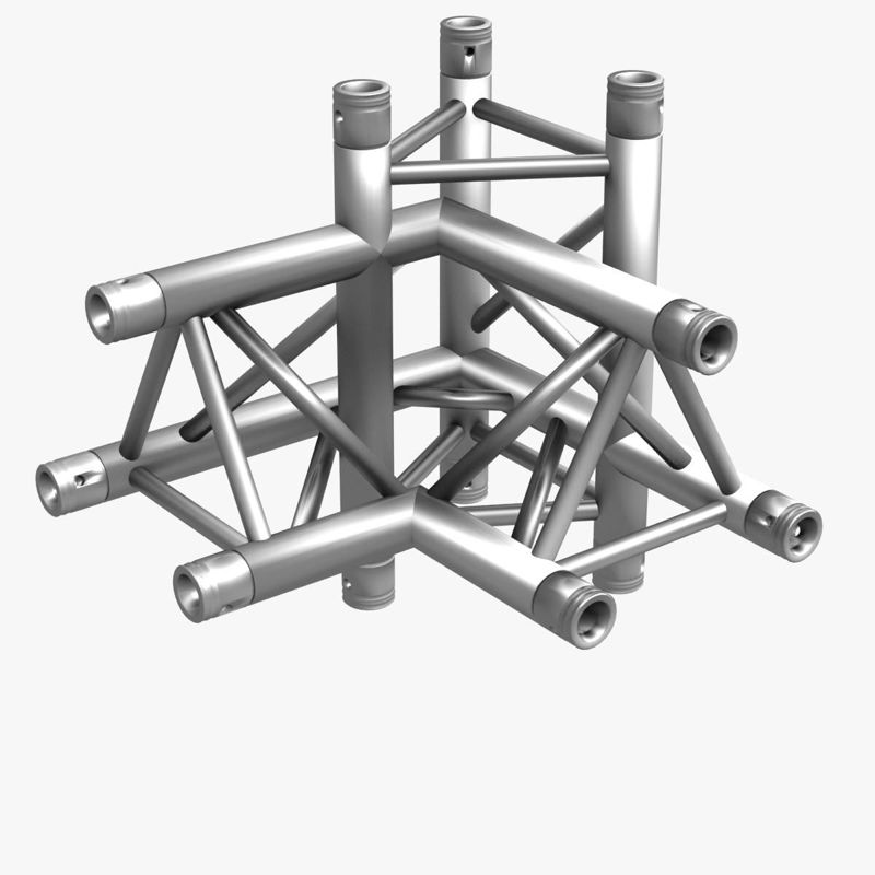 Collection de modèles 3D de faisceaux triangulaires carrés de fermes - 129 pièces modulaires