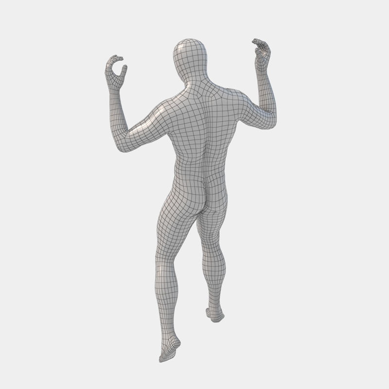 Manechin masculin pentru sărituri cu parașuta, model imprimat 3D