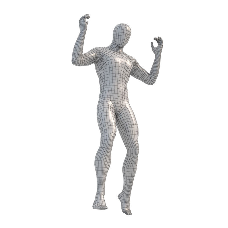 Seskakování padáku mužský manekýn 3D tiskový model