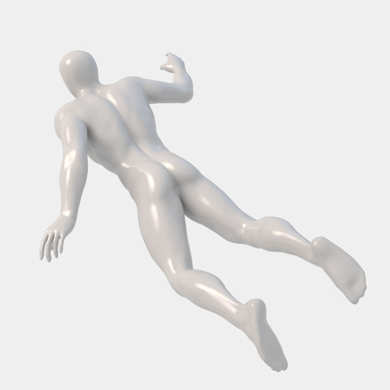 Dalış erkek manken dalgıç 3d baskı modeli