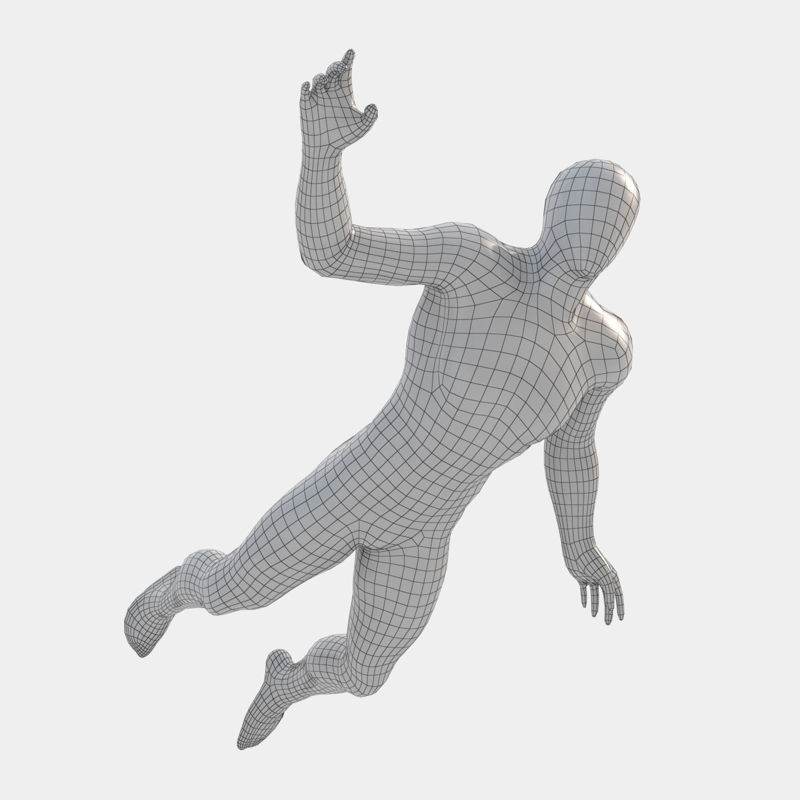 Modello di stampa 3d subacqueo manichino uomo subacqueo