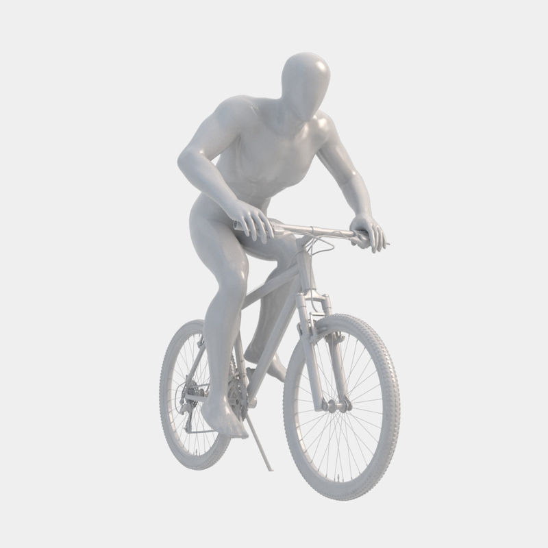 ركوب دراجة عارضة أزياء الذكور 3D طباعة نموذج