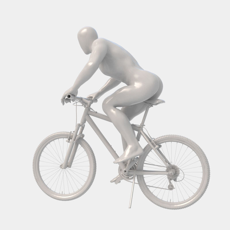 骑自行车男模特3d打印模型
