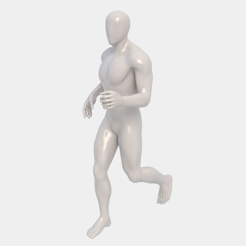 3Д модел за трчање мушког манекена тркача