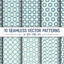 10 color geometric shapes seamless patterns