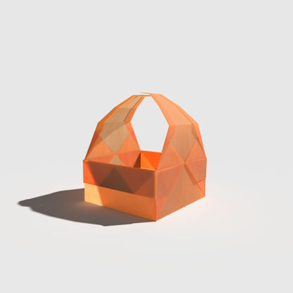 Panier en origami modèle 3D