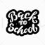 Back to School digital hand lettering in a black cloud