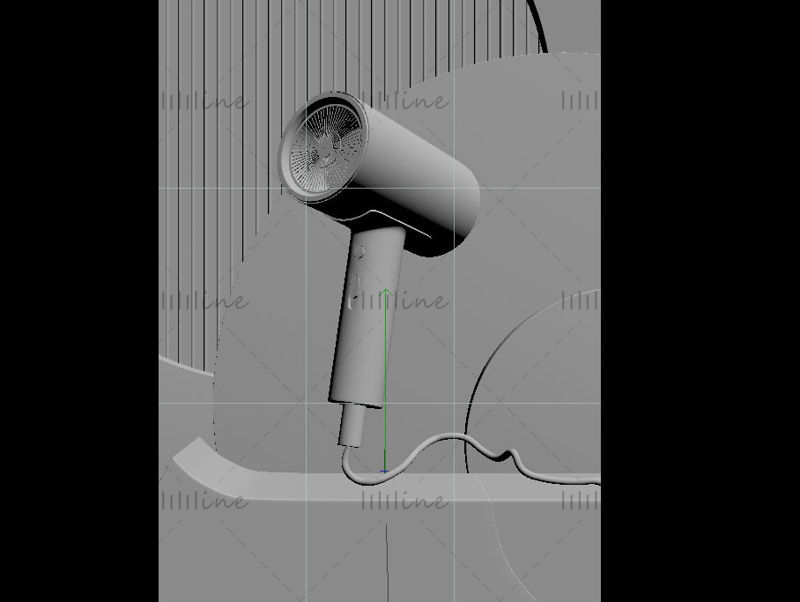 シンプルなヘアドライヤーc4dプロジェクト3Dモデル