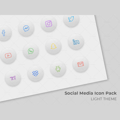 Social Media Icon Set (Light Theme)