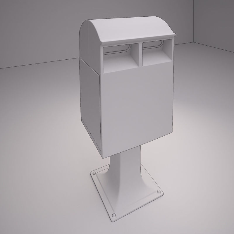 مدل سه بعدی صندوق پستی