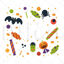 Vector cute cartoon halloween candy collection