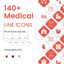 140+ Medical Linear Icons Pack