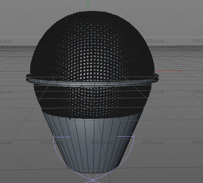 Microphone barbed wire 3d c4d model