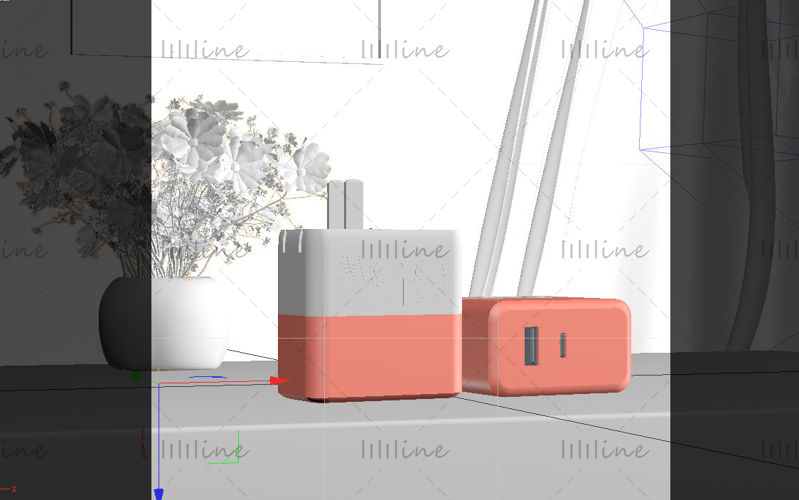 Charger charging head power supply 3d c4d model