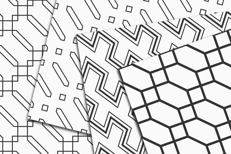 10 patrones de vector de rayas diagonales sin costura