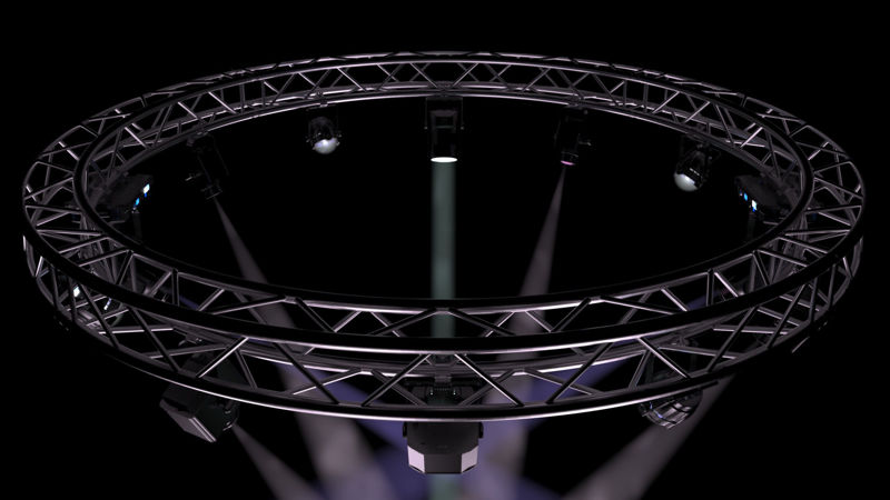Circle Square Truss 400cm-Stage Lights 3D Model