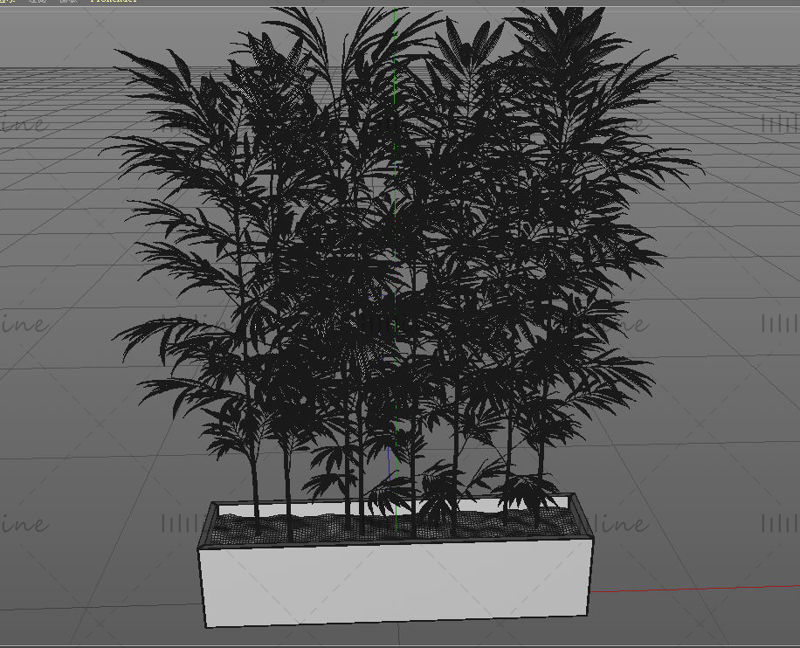 景観装飾3D鉢植え竹C4Dモデル