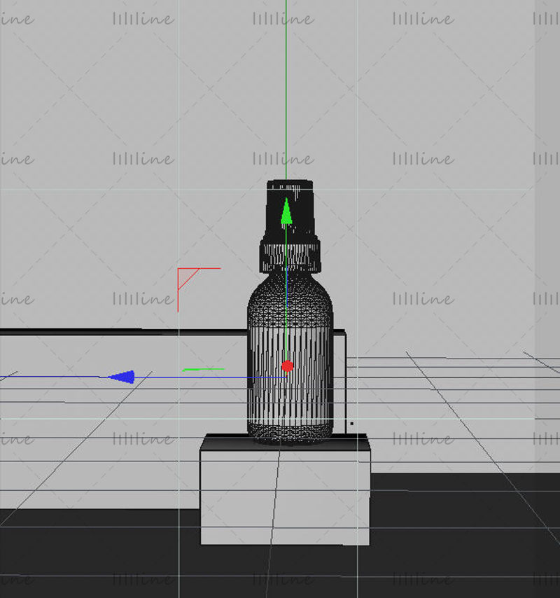 Essential oil simple 3d scene essential oil bottle c4d model