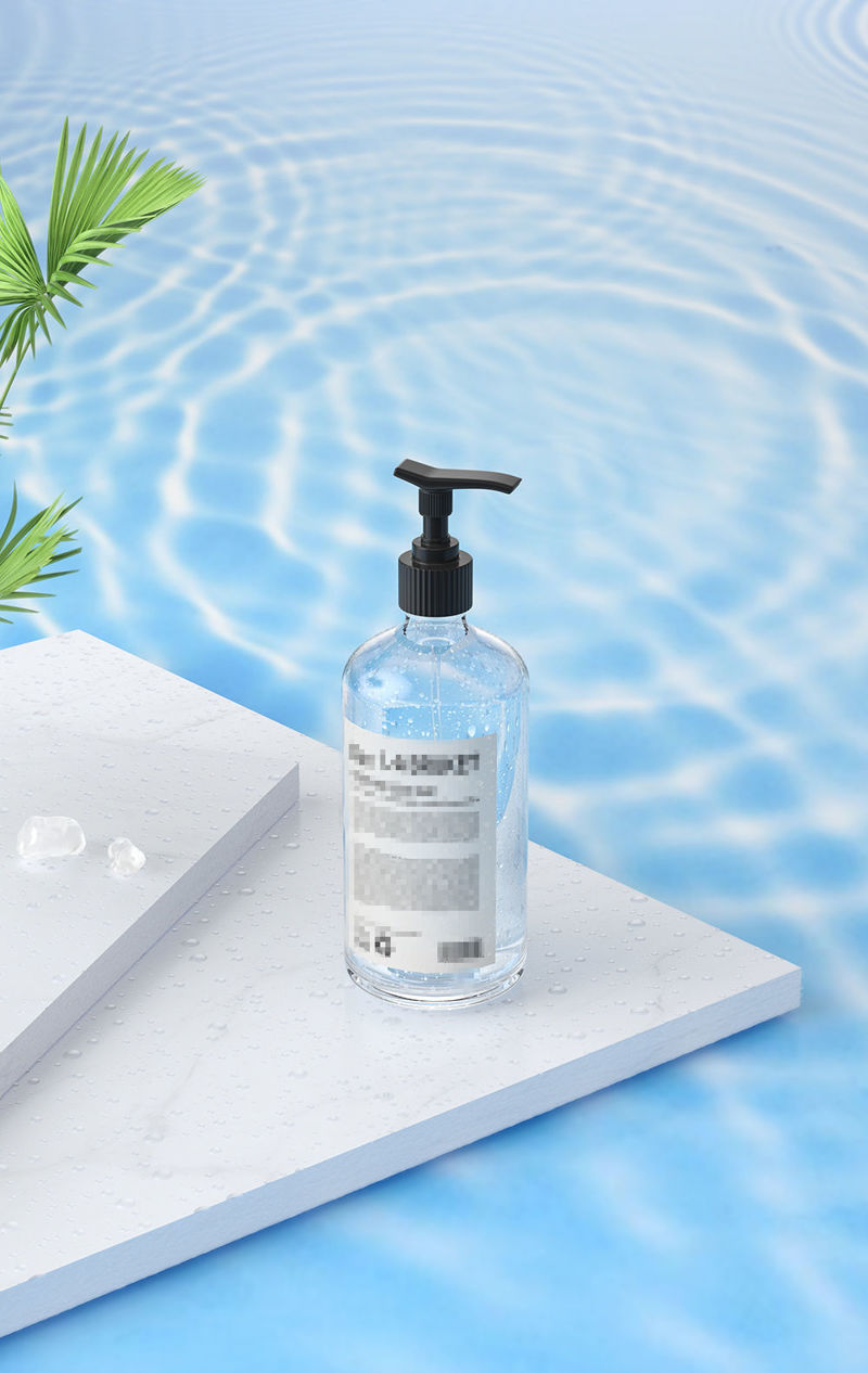 Summer swimming pool scene cosmetic water emulsion 3d scene cosmetic bottle c4d model