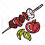 Vector vegetable grill illustration