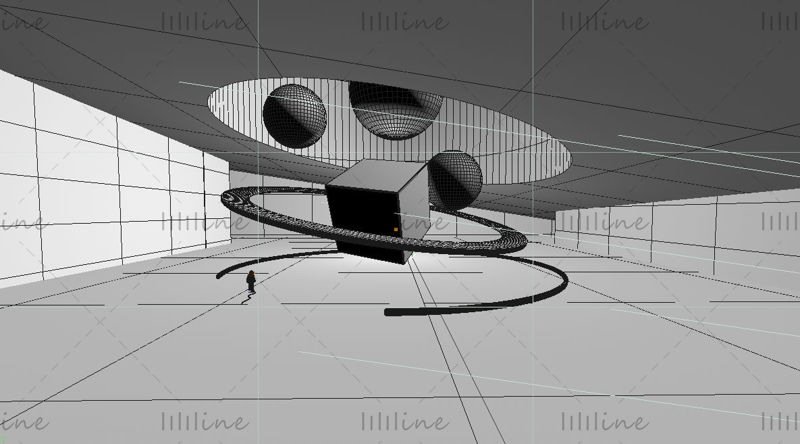 3d astronaut sci-fi concept illustratie c4d ruimte elektronica concept model