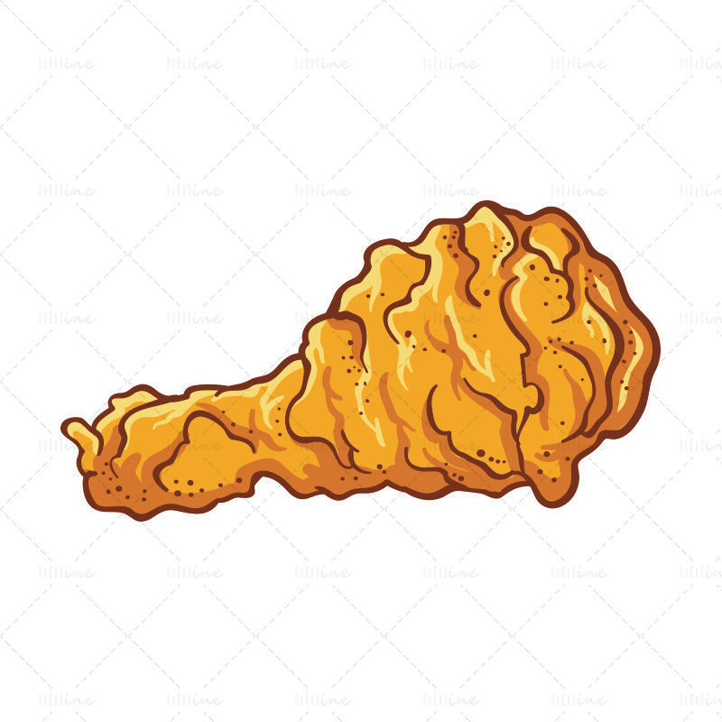 Vector creative fried chicken drumstick