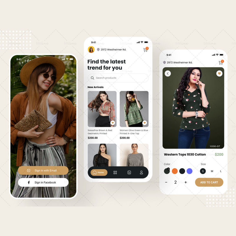 Fashion Shop App Design Template