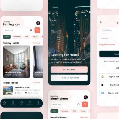 Hotel Room Booking APP Template