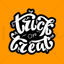 Trick or treat, white letters with black shadow on the orange background.  Vector illustration. Hand digital lettering for a banner, a poster, a greeting card, an invitation to a party. Halloween.