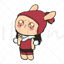 Tutu Cartoon Rabbit Vector