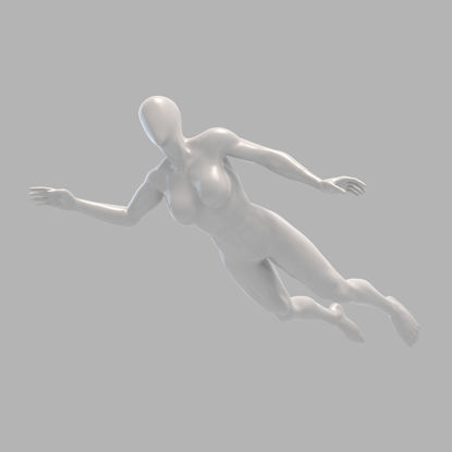 Diving female mannequin diver 3d print model