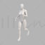 Strong running female mannequin runner 3d print model