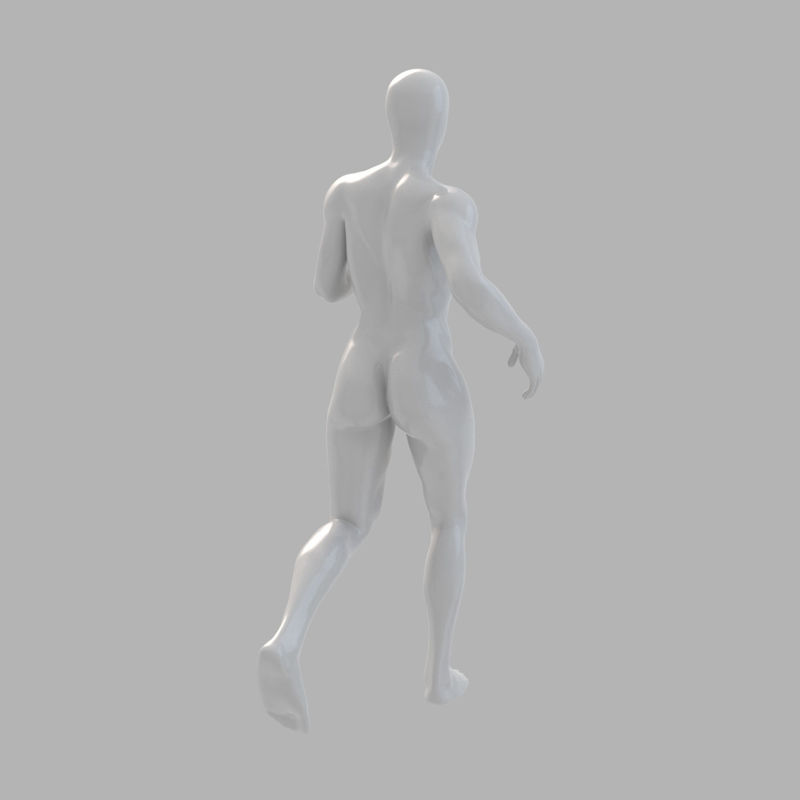 Strong running female mannequin runner 3d print model
