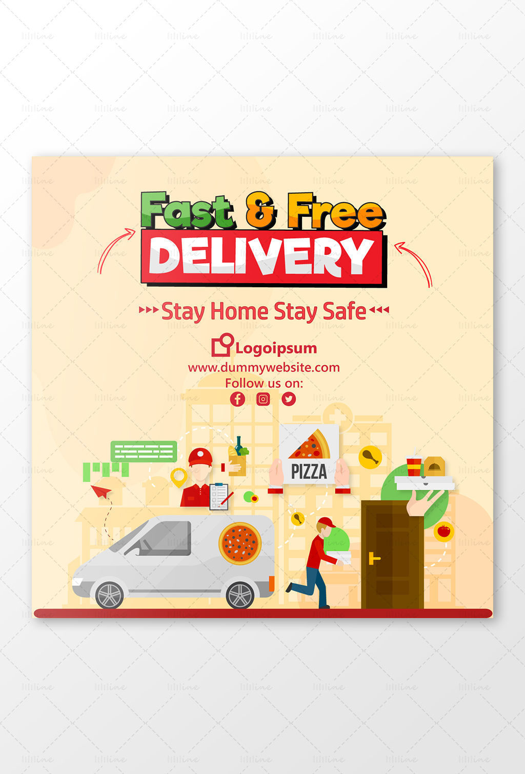 free home delivery banner