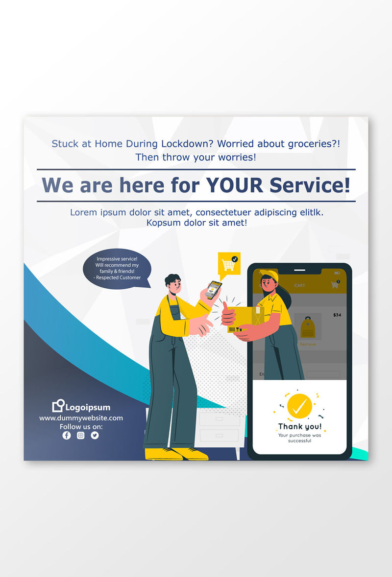 Home Delivery Service Banner Template