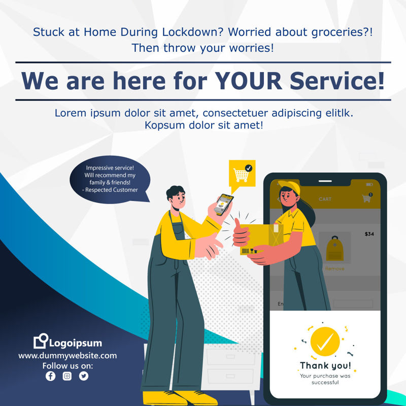 Home Delivery Service Banner Template
