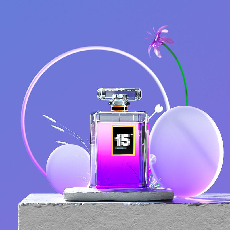 Perfume bottle cosmetics 3d c4d model scene