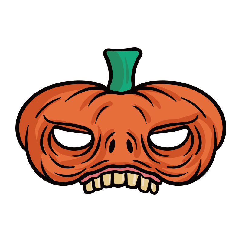 M Scara De Calabaza De Miedo De Halloween De Vector