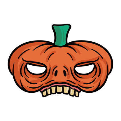 Vector halloween scary pumpkin mask
