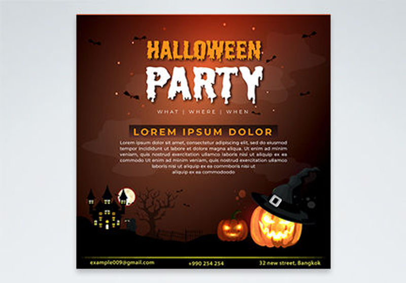 Šablona nápisu Halloween Party