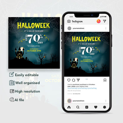Halloweek Halloween Special Party Banner Template