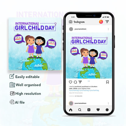 Banner pentru fete pentru ziua copilului pe rețelele sociale
