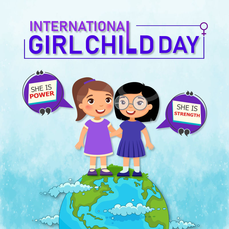 Sociale mediabanner voor meisjeskinddag