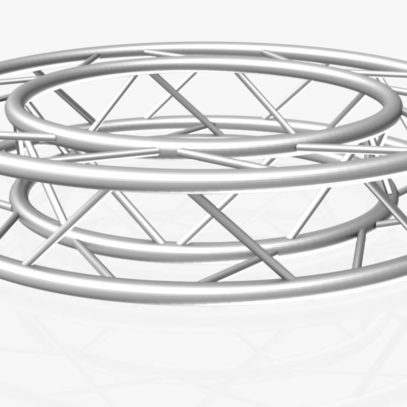 Kruhový čtvercový příhradový 3D model - plný průměr 150 cm