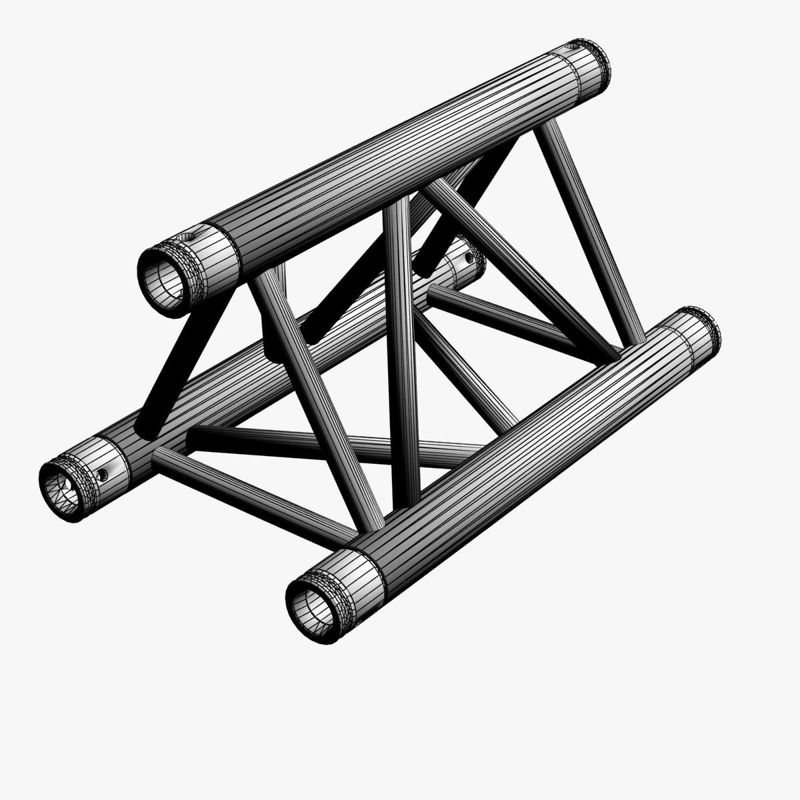 Háromszögű rácsos egyenes szegmens 71 3D modell
