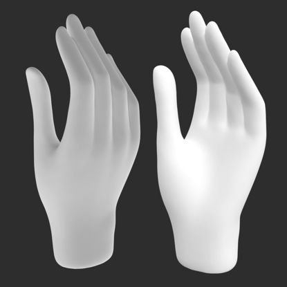 Modelo de impressão 3D de mãos