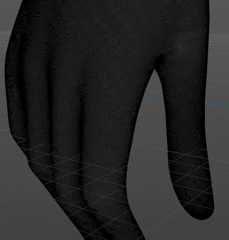 Modello di stampa 3D delle mani